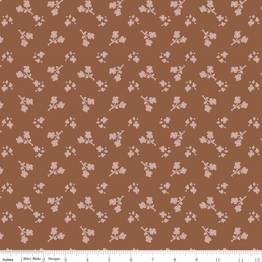 Honey Locust Posies Saddle by Amber Johnson for Riley Blake Designs - C16277-SADDLE