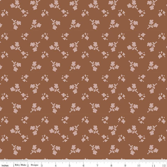 Honey Locust Posies Saddle by Amber Johnson for Riley Blake Designs - C16277-SADDLE