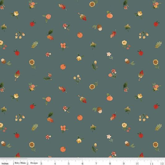 Happy Fall Days Fall Things Teal by Kelsey Carlson for Riley Blake Designs - C16345-TEAL