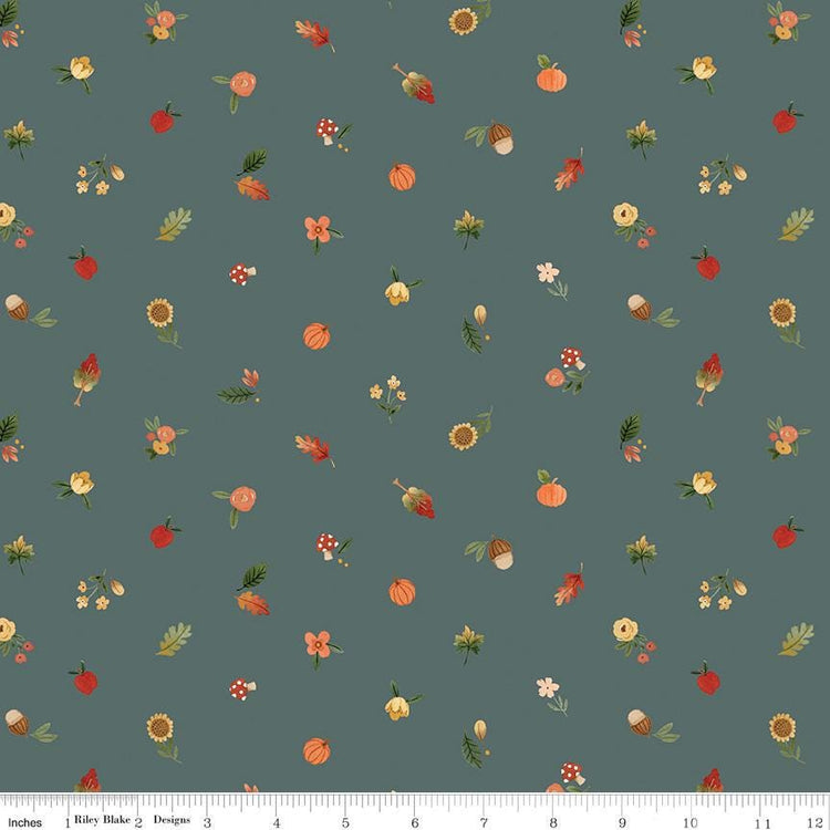 Happy Fall Days Fall Things Teal by Kelsey Carlson for Riley Blake Designs - C16345-TEAL