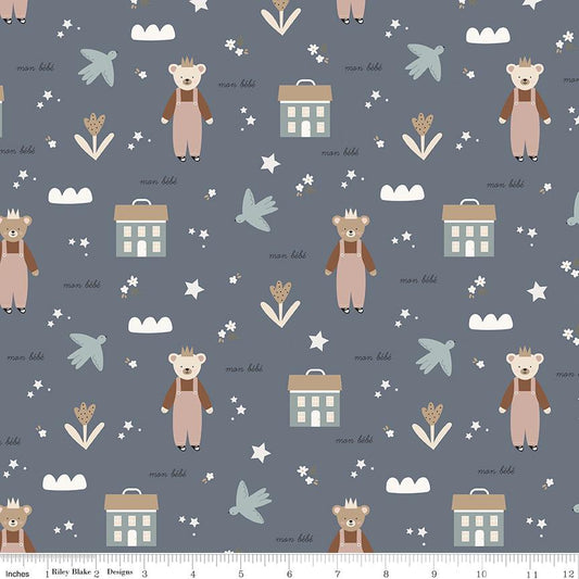 Cozy Bebe Main Blue by Simple Simon & Company for Riley Blake Designs - C16430-BLUE
