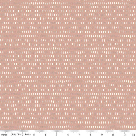 Cozy Bebe Dashes Mellow Roese by Simple Simon & Company for Riley Blake Designs - C16432-MELLOWROSE