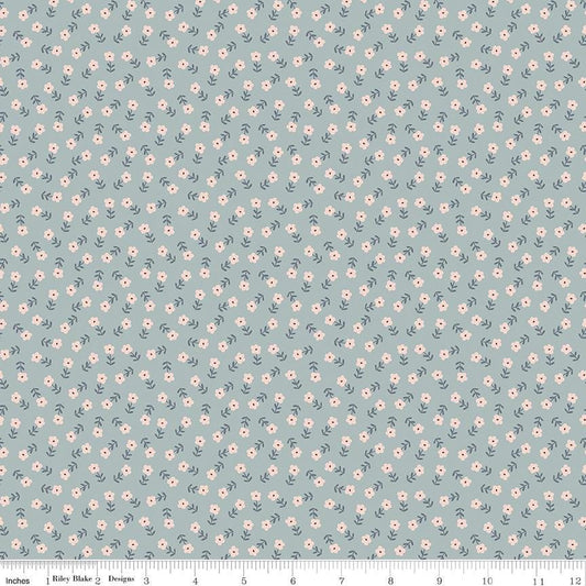 Cozy Bebe Flowers Dove by Simple Simon & Company for Riley Blake Designs - C16433-DOVE