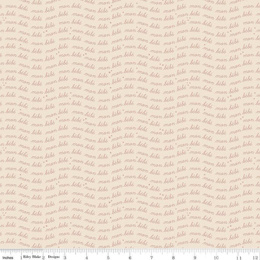 Cozy Bebe Text Cream by Simple Simon & Company for Riley Blake Designs - C16435-CREAM