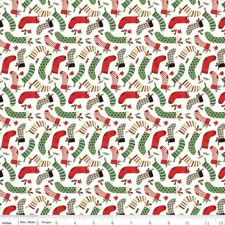 Charming Christmas Stockings Cloud by Kelsey Carlson for Riley Blake Designs - C16353-CLOUD