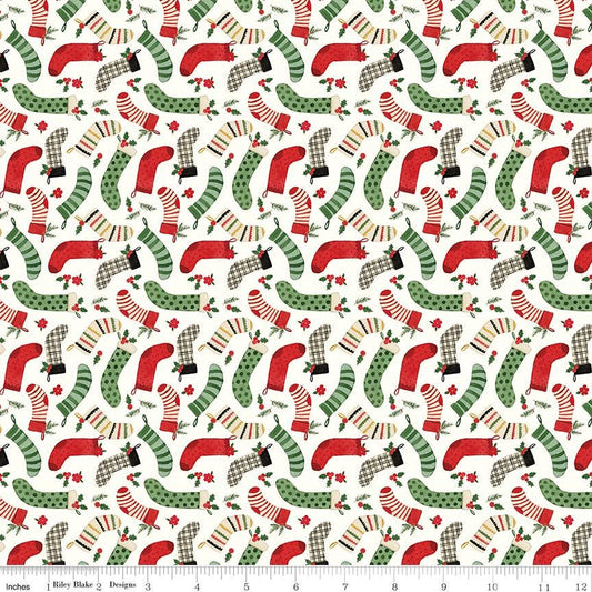 Charming Christmas Stockings Cloud by Kelsey Carlson for Riley Blake Designs - C16353-CLOUD