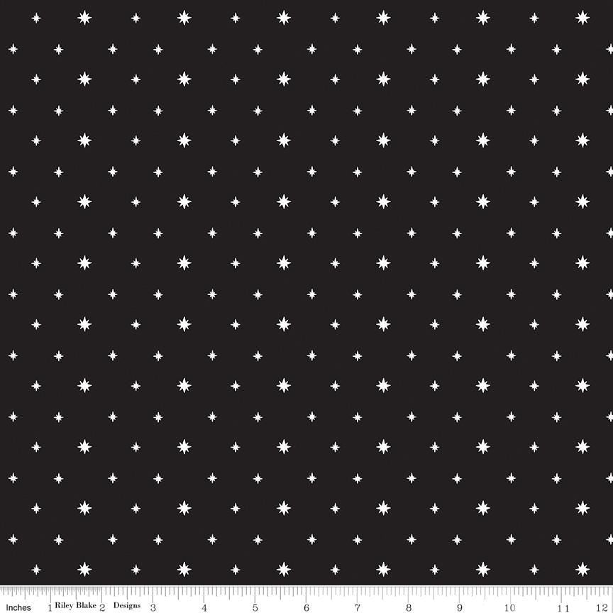 Charming Christmas Stars Black by Kelsey Carlson for Riley Blake Designs - C16355-BLACK