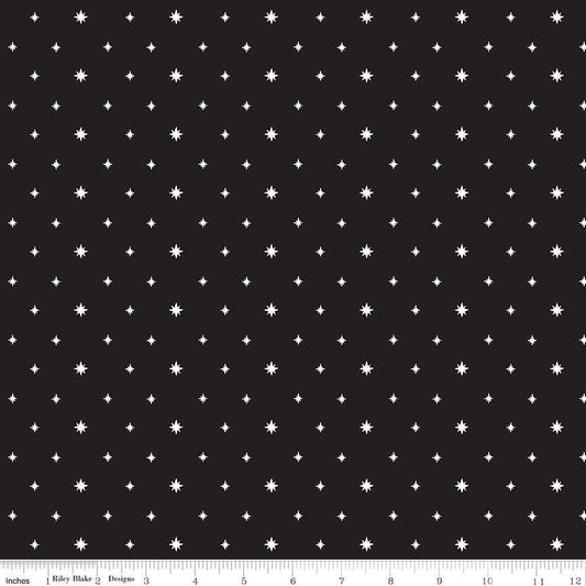 Charming Christmas Stars Black by Kelsey Carlson for Riley Blake Designs - C16355-BLACK