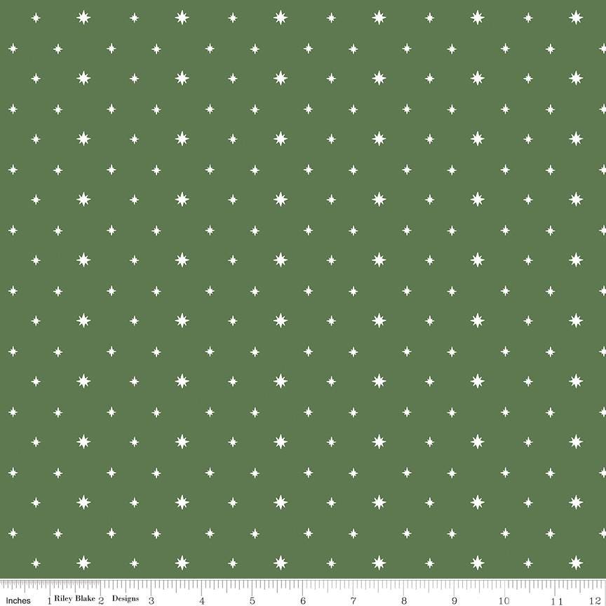 Charming Christmas Stars Green by Kelsey Carlson for Riley Blake Designs - C16355-GREEN