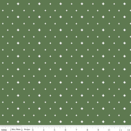 Charming Christmas Stars Green by Kelsey Carlson for Riley Blake Designs - C16355-GREEN