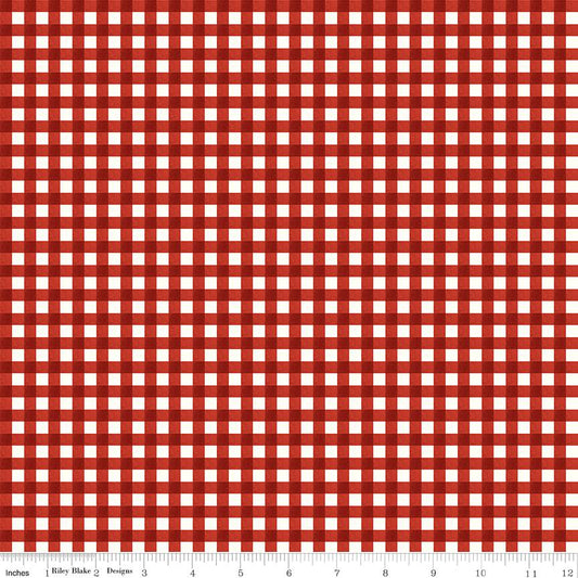 Charming Christmas Gingham Red by Kelsey Carlson for Riley Blake Designs - C16356-RED