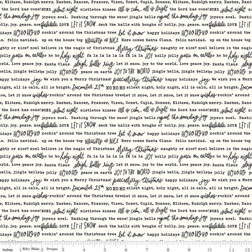 Charming Christmas Words Cloud by Kelsey Carlson for Riley Blake Designs - C16357-CLOUD