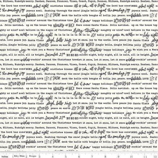 Charming Christmas Words Cloud by Kelsey Carlson for Riley Blake Designs - C16357-CLOUD
