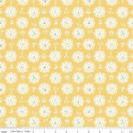 Summer Skies and Fireflies Doilies Yellow by Gracey Larson for Riley Blake Designs - C16371-YELLOW