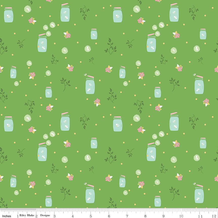 Summer Skies and Fireflies Fireflies Green by Gracey Larson for Riley Blake Designs - C16373-GREEN
