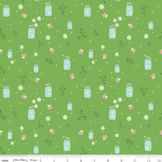 Summer Skies and Fireflies Fireflies Green by Gracey Larson for Riley Blake Designs - C16373-GREEN