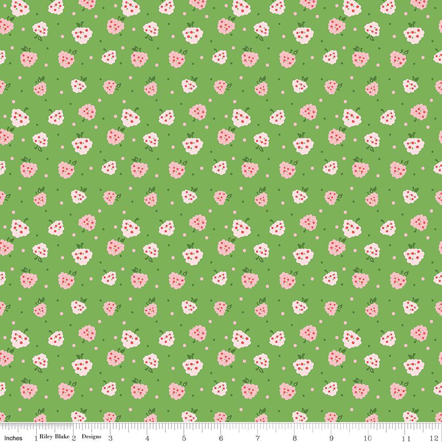 Summer Skies and Fireflies Raspberries Green by Gracey Larson for Riley Blake Designs - C16374-GREEN