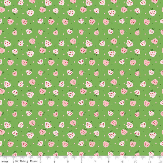 Summer Skies and Fireflies Raspberries Green by Gracey Larson for Riley Blake Designs - C16374-GREEN
