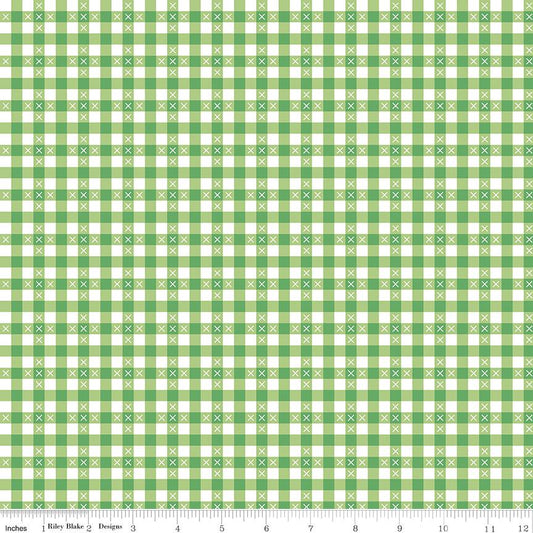 Summer Skies and Fireflies Gingham Green by Gracey Larson for Riley Blake Designs - C16375-GREEN