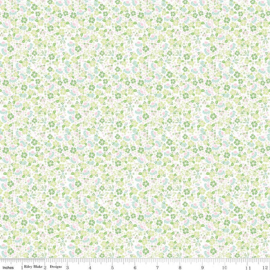 Summer Skies and Fireflies Garden White by Gracey Larson for Riley Blake Designs - C16376-WHITE