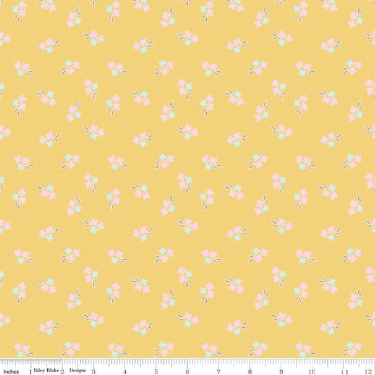 Summer Skies and Fireflies Floral Yellow by Gracey Larson for Riley Blake Designs - C16377-YELLOW
