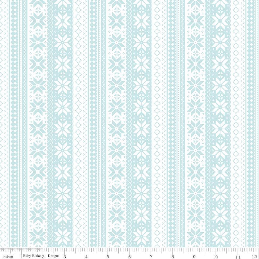 Winter Magic Sweater Stripe White by Dani Mogstad for Riley Blake Designs - C16364-WHITE