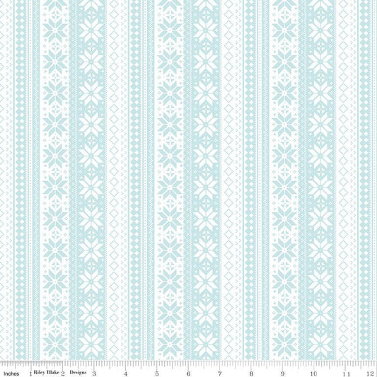 Winter Magic Sweater Stripe White by Dani Mogstad for Riley Blake Designs - C16364-WHITE