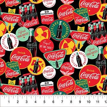 Coca-Cola ® Logos Fabric (CC1001-99) by Northcott Fabrics - CC1001-99