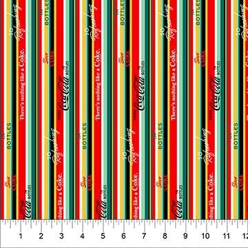 Coca-Cola ® Multi Stripes (CC1002-26) by Northcott Fabrics - CC1002-26