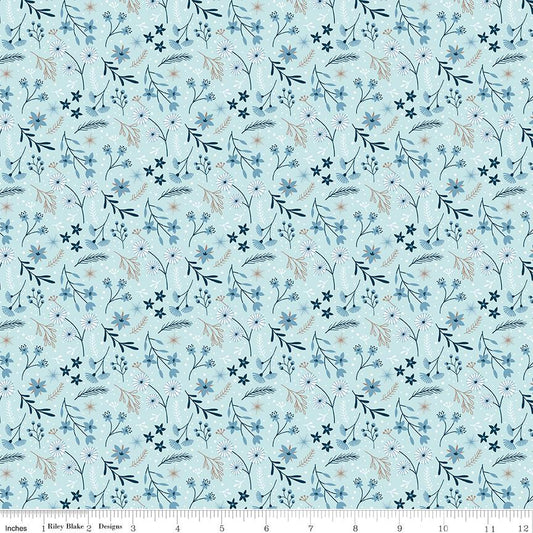 Winter Magic Floral Aqua by Dani Mogstad for Riley Blake Designs - C16361-AQUA