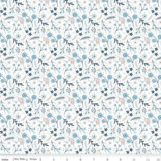 Winter Magic Floral White by Dani Mogstad for Riley Blake Designs - C16361-WHITE