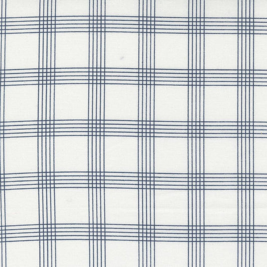 Nantucket Summer Plaid Checks Plaids Cream Navy by Camille Roskelley for Moda Fabrics - 55262 11