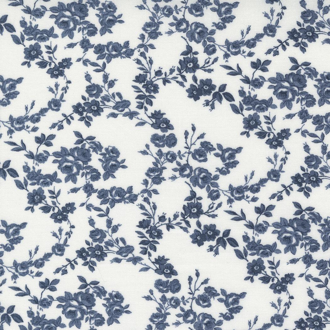 Nantucket Summer Surfside Small Floral Cream Navy by Camille Roskelley for Moda Fabrics - 55263 23