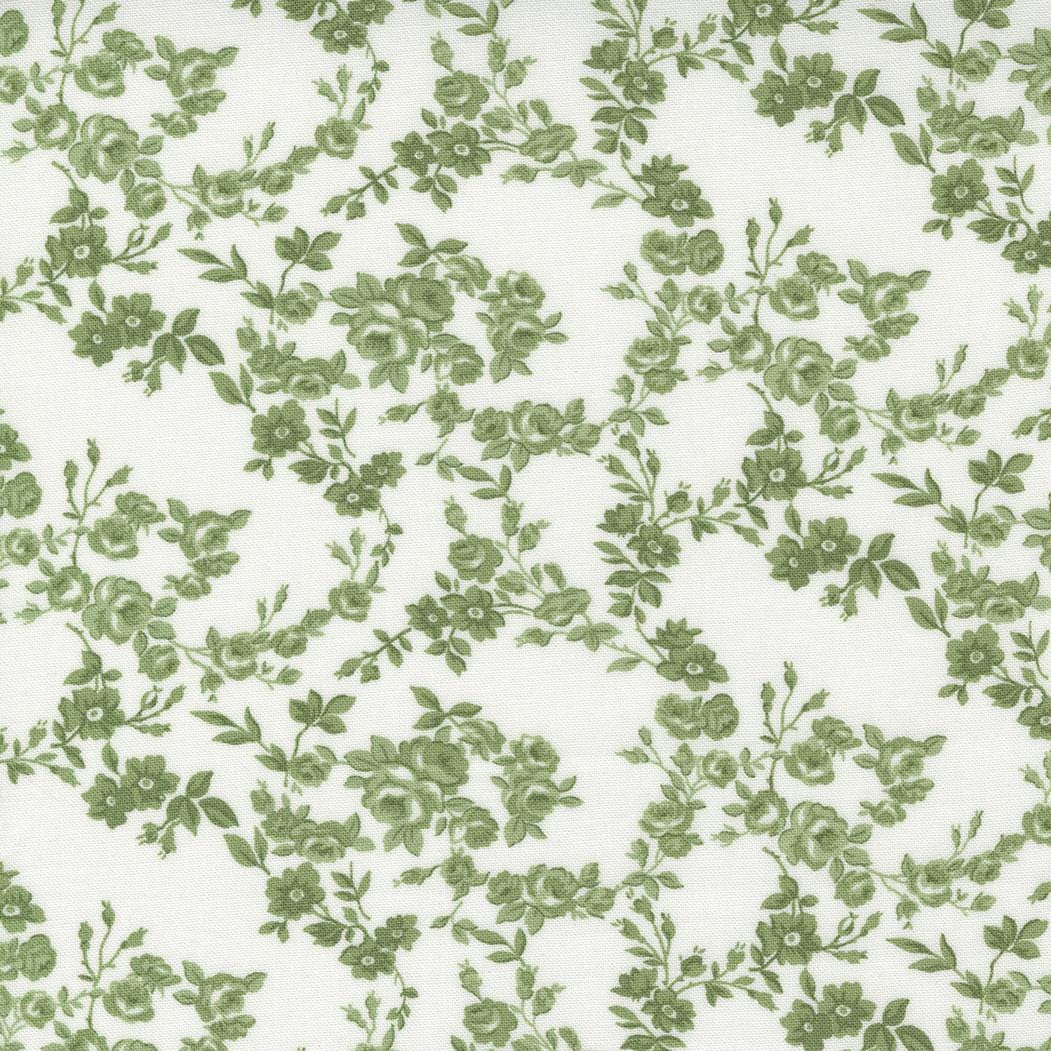 Nantucket Summer Surfside Small Floral Cream Grass by Camille Roskelley for Moda Fabrics - 55263 26