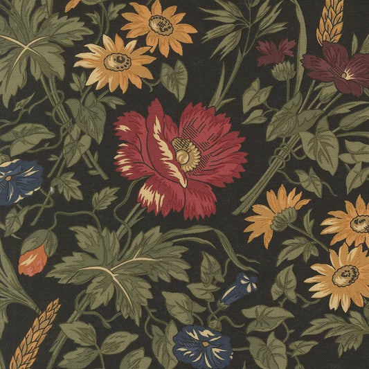 Wheatland Slate Wheatland Florals by Kansas Troubles Quilters for Moda Fabrics - 9790 19