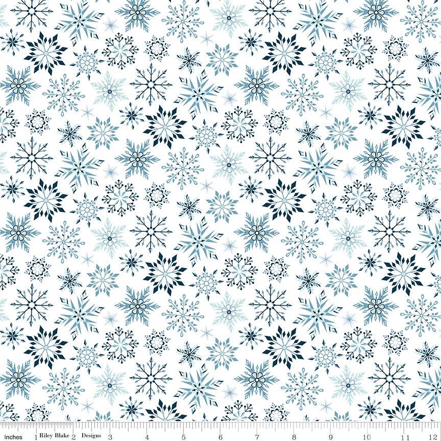 Winter Magic Snowflakes White by Dani Mogstad for Riley Blake Designs - C16365-WHITE