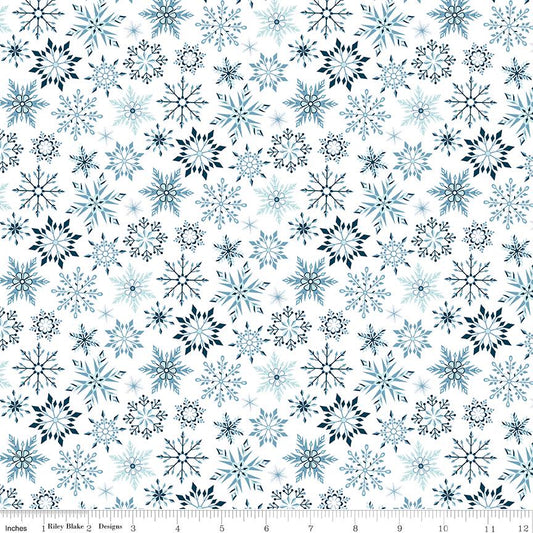 Winter Magic Snowflakes White by Dani Mogstad for Riley Blake Designs - C16365-WHITE