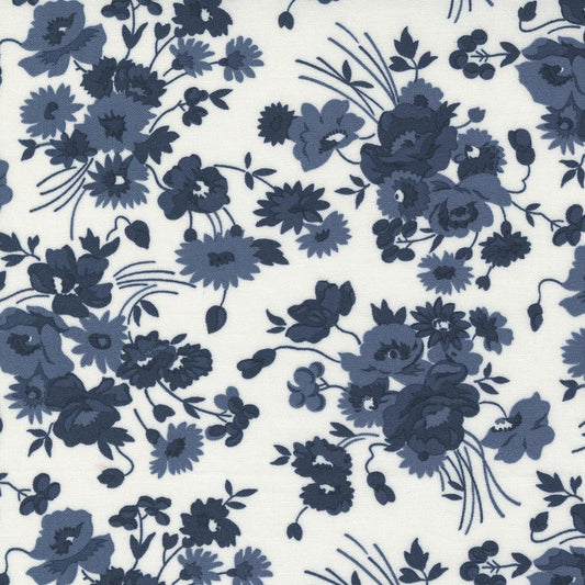 Nantucket Summer Somerset Florals Cream Navy by Camille Roskelley for Moda Fabrics - 55260 21