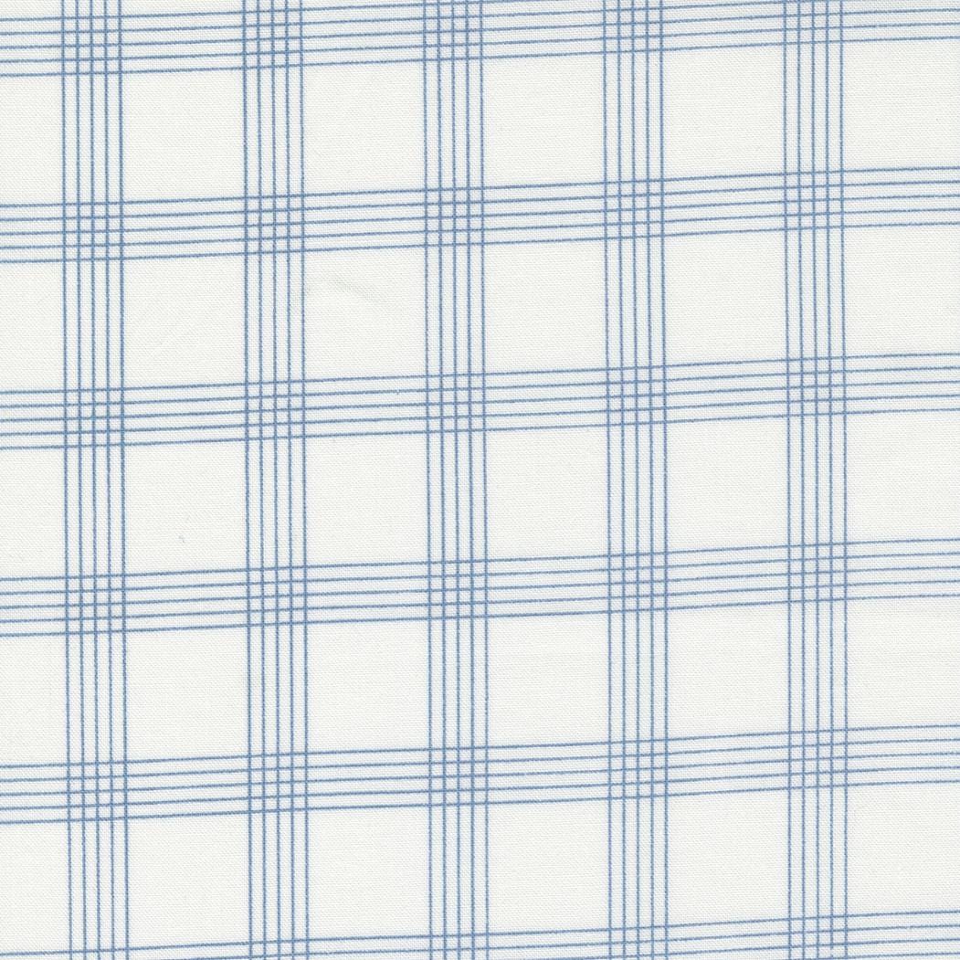 Nantucket Summer Plaid Checks Plaids Cream Blue by Camille Roskelley for Moda Fabrics - 55262 24