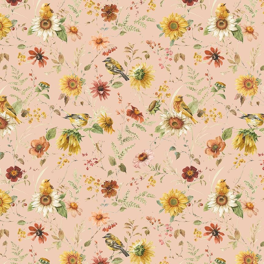 Sunflower Whispers Prairie Blush by Lisa Audit for Riley Blake Designs - CD16671-BLUSH