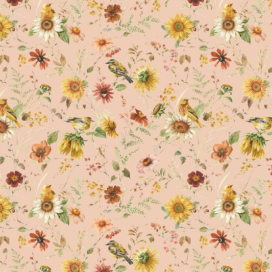 Sunflower Whispers Prairie Blush by Lisa Audit for Riley Blake Designs - CD16671-BLUSH