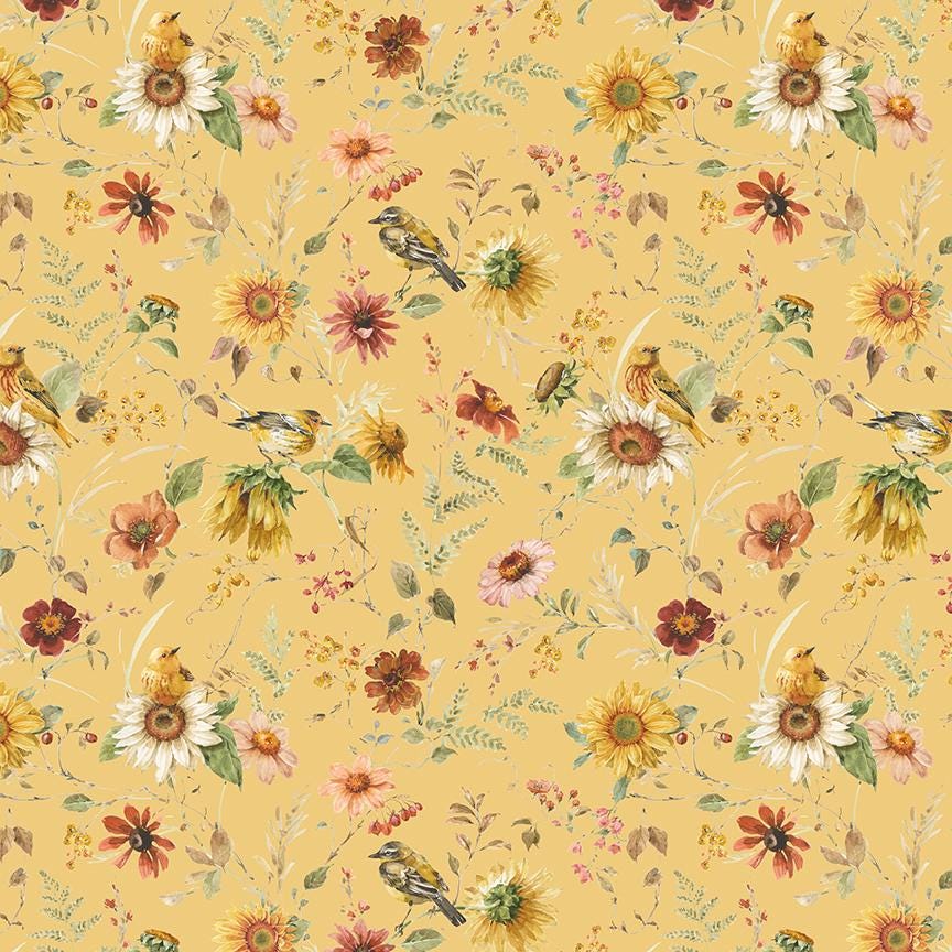 Sunflower Whispers Prairie Yellow by Lisa Audit for Riley Blake Designs - CD16671-YELLOW