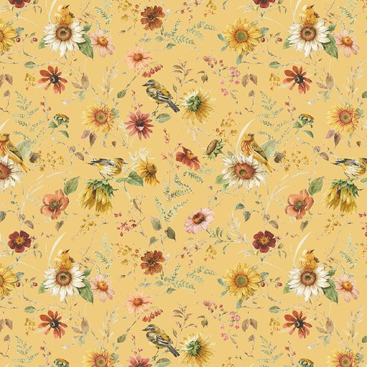 Sunflower Whispers Prairie Yellow by Lisa Audit for Riley Blake Designs - CD16671-YELLOW