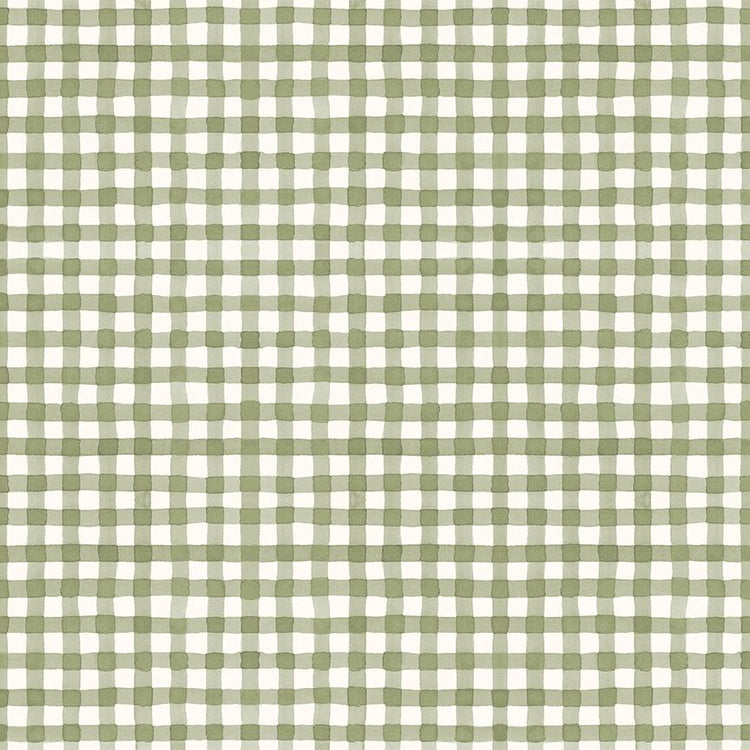 Sunflower Whispers Gingham Green by Lisa Audit for Riley Blake Designs - C16674-GREEN