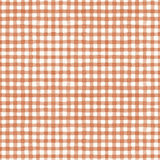 Sunflower Whispers Gingham Pumpkin by Lisa Audit for Riley Blake Designs - C16674-PUMPKIN
