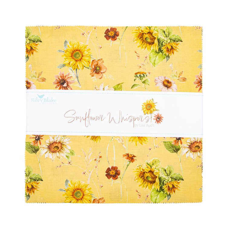 Sunflower Whispers 10" Stacker by Lisa Audit for Riley Blake Deisgn Fabrics - 10-16670-42 - 42 pieces
