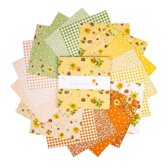 Sunflower Whispers 10" Stacker by Lisa Audit for Riley Blake Deisgn Fabrics - 10-16670-42 - 42 pieces