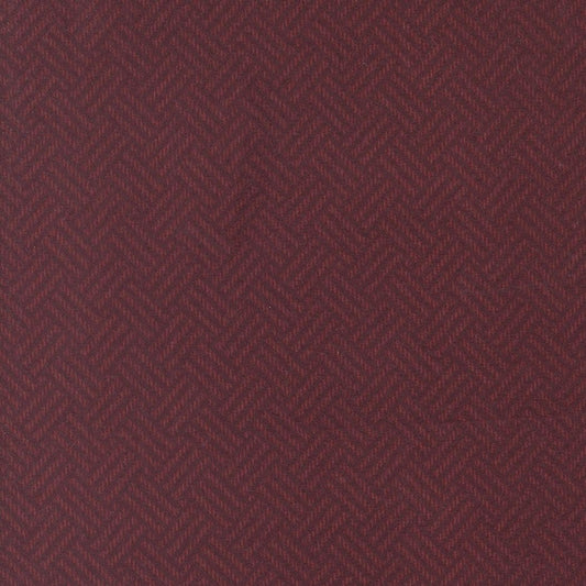 Prairie Gather Flan Merlot Basket Weave Blenders by Primitive Gatherings for Moda Fabrics - 49312 19F