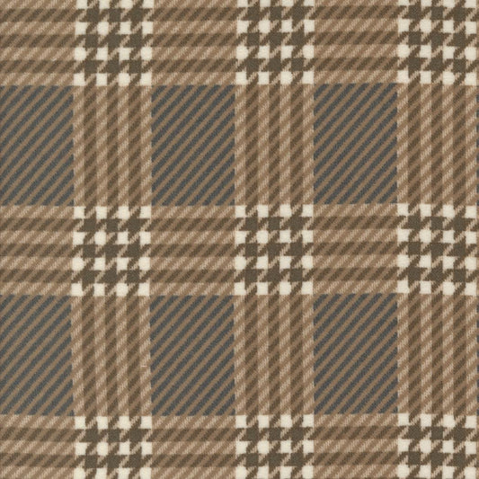 Prairie Gather Flan Teak Window Pane Plaid Checks and Plaids by Primitive Gatherings for Moda Fabrics - 49313 14F