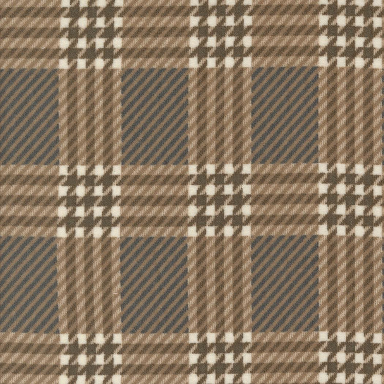 Prairie Gather Flan Teak Window Pane Plaid Checks and Plaids by Primitive Gatherings for Moda Fabrics - 49313 14F